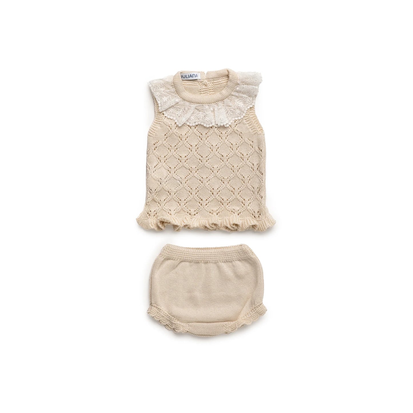 Conjunto braguita Crema