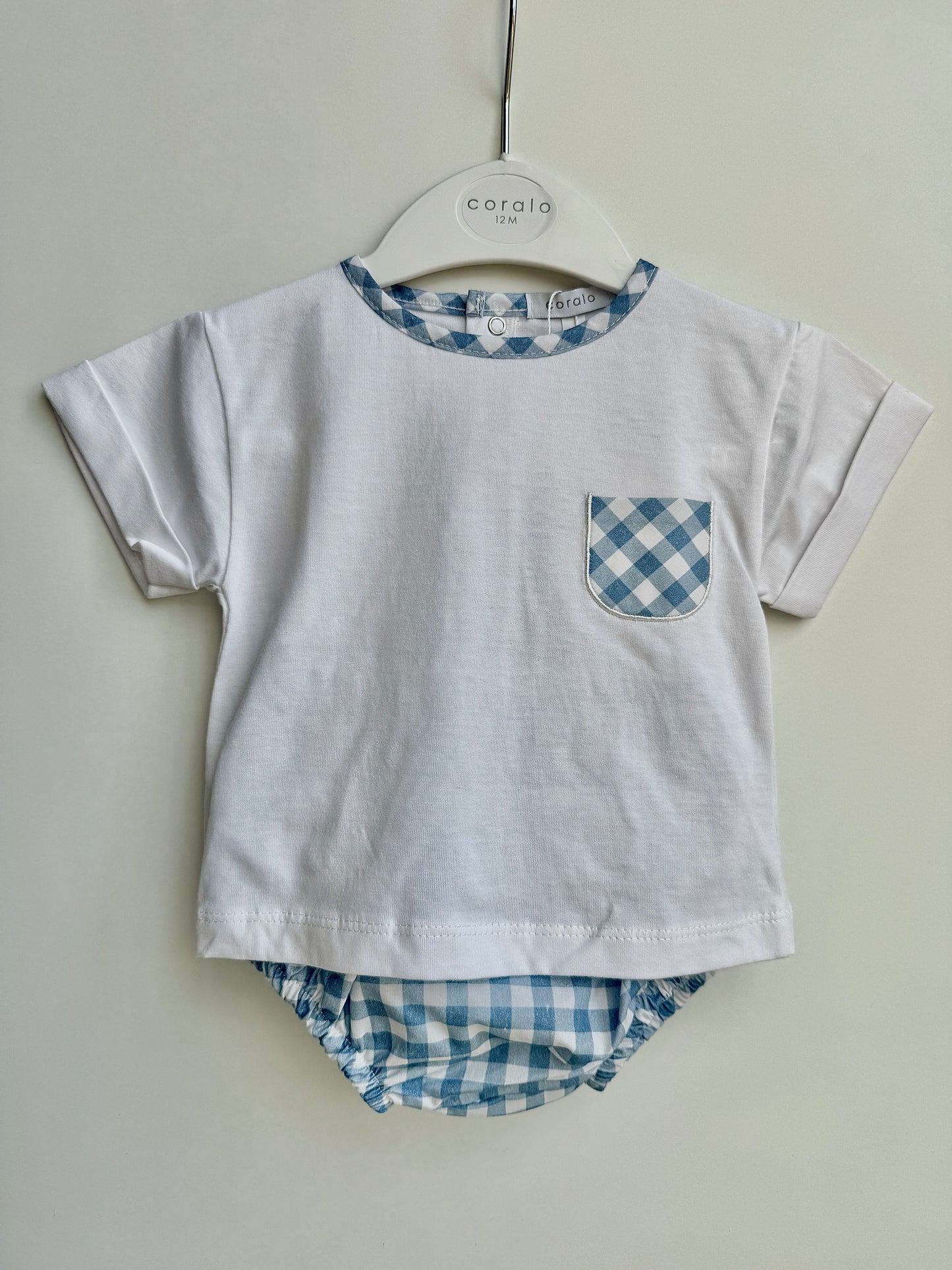 Conjunto Algodón Vichy Azul